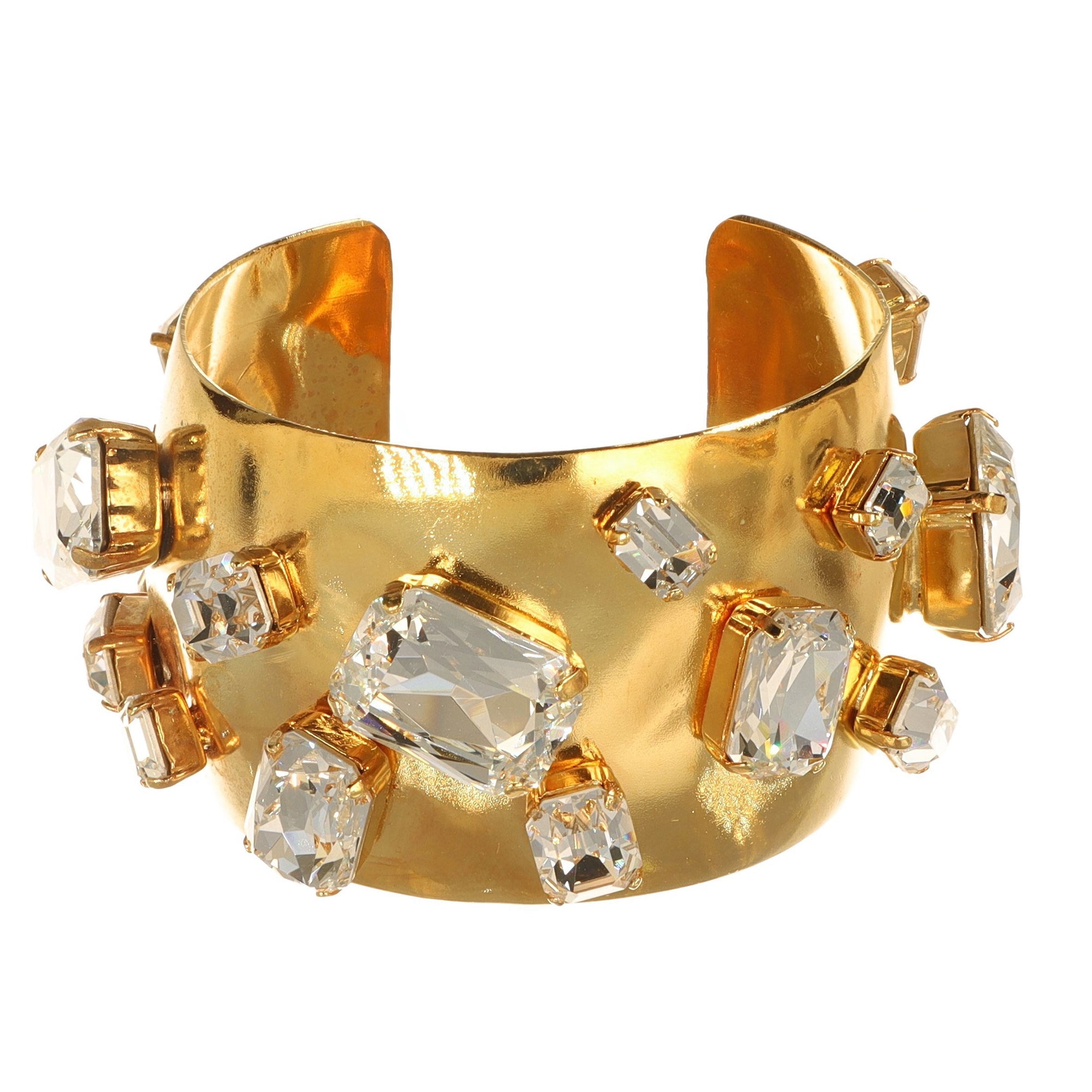 Bracciale Artigianale Druzy Melody Vanya Lara, Geode In Pietra Naturale, Ottone Placcato Oro 22K, Regolabile 17,8 Cm, Fatto A Mano In India